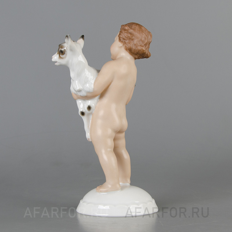 Фарфоровая статуэтка «Мальчик с козлёнком» Rosenthal Германия