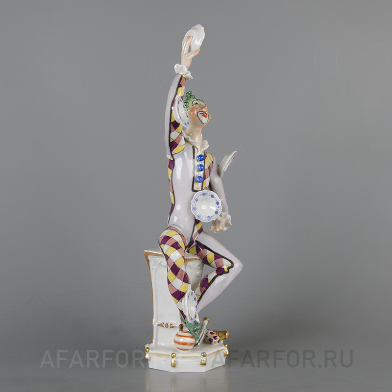 Фарфоровая статуэтка «Жонглёр тарелками» Meissen Германия