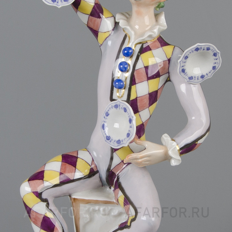 Фарфоровая статуэтка «Жонглёр тарелками» Meissen Германия