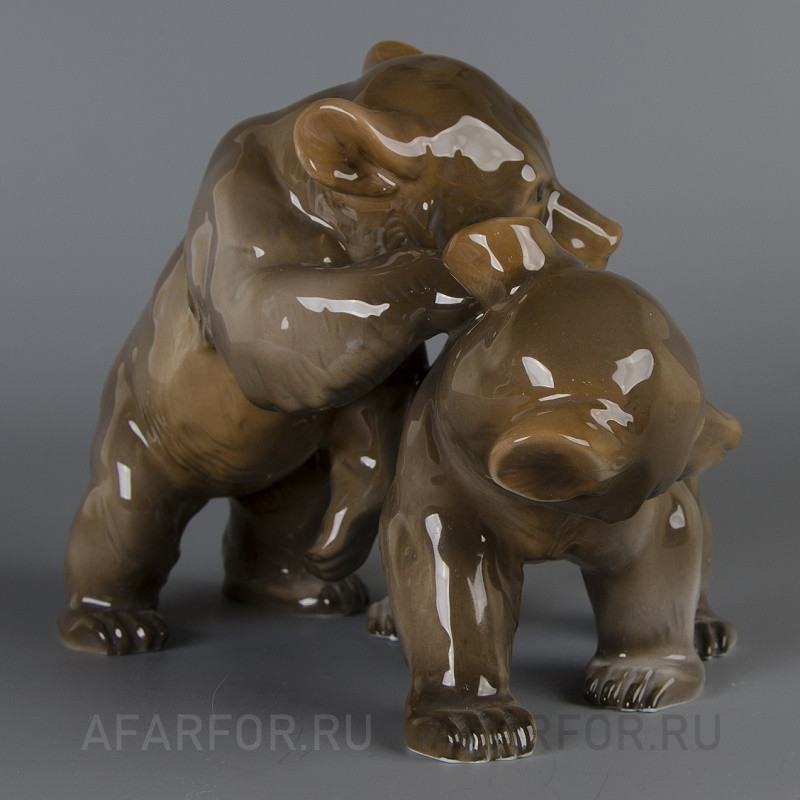 Фарфоровая статуэтка "Играющие медвежата" Rosenthal Германия