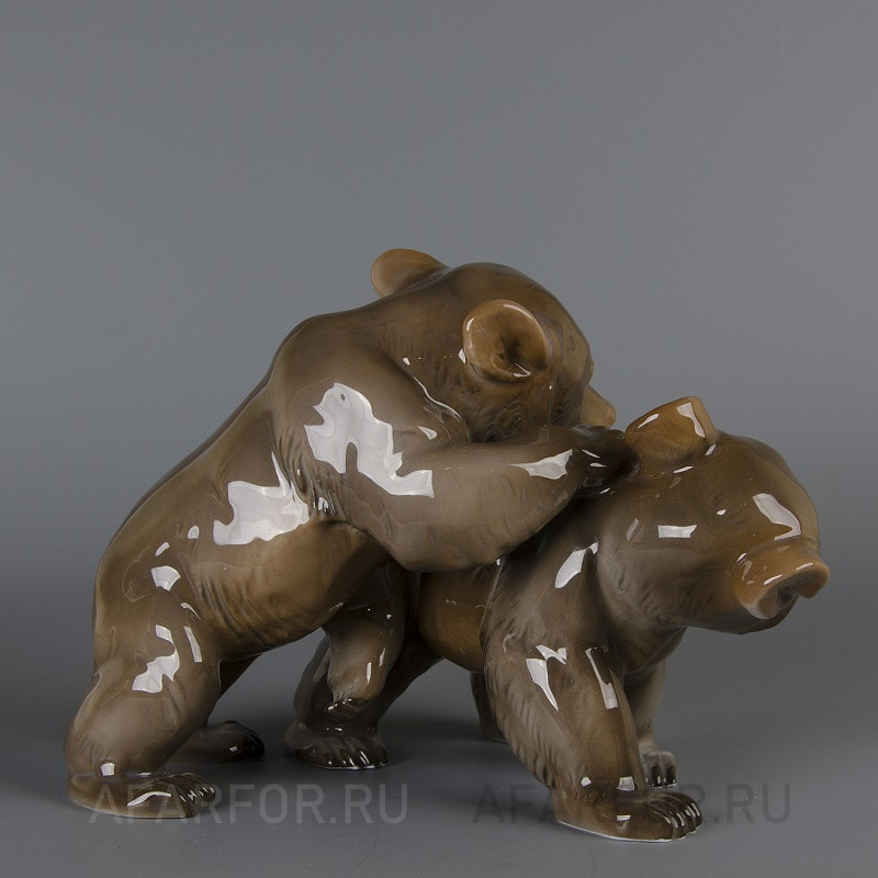 Фарфоровая статуэтка "Играющие медвежата" Rosenthal Германия