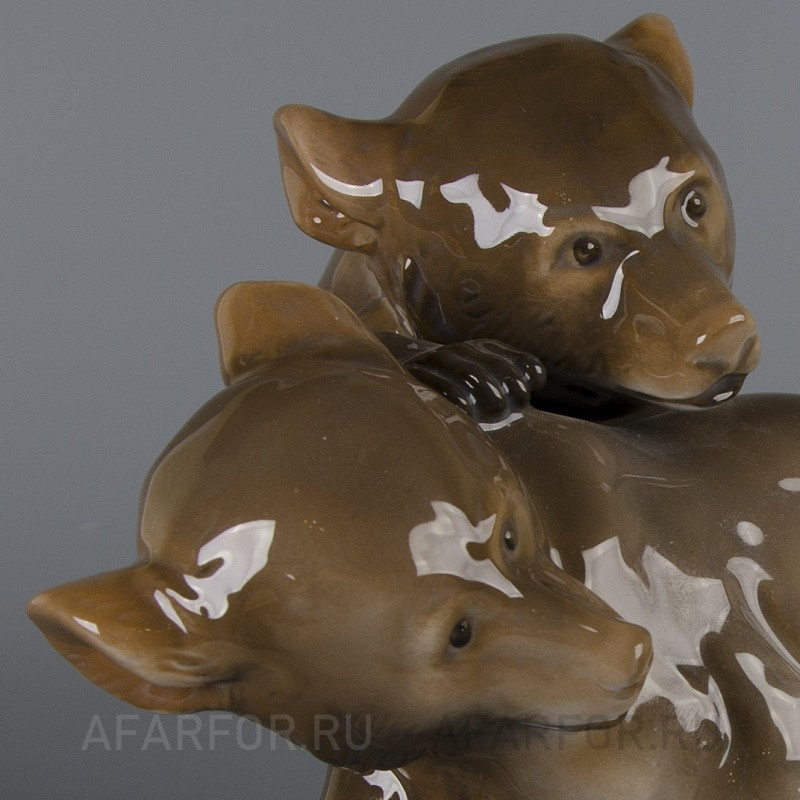 Фарфоровая статуэтка "Играющие медвежата" Rosenthal Германия