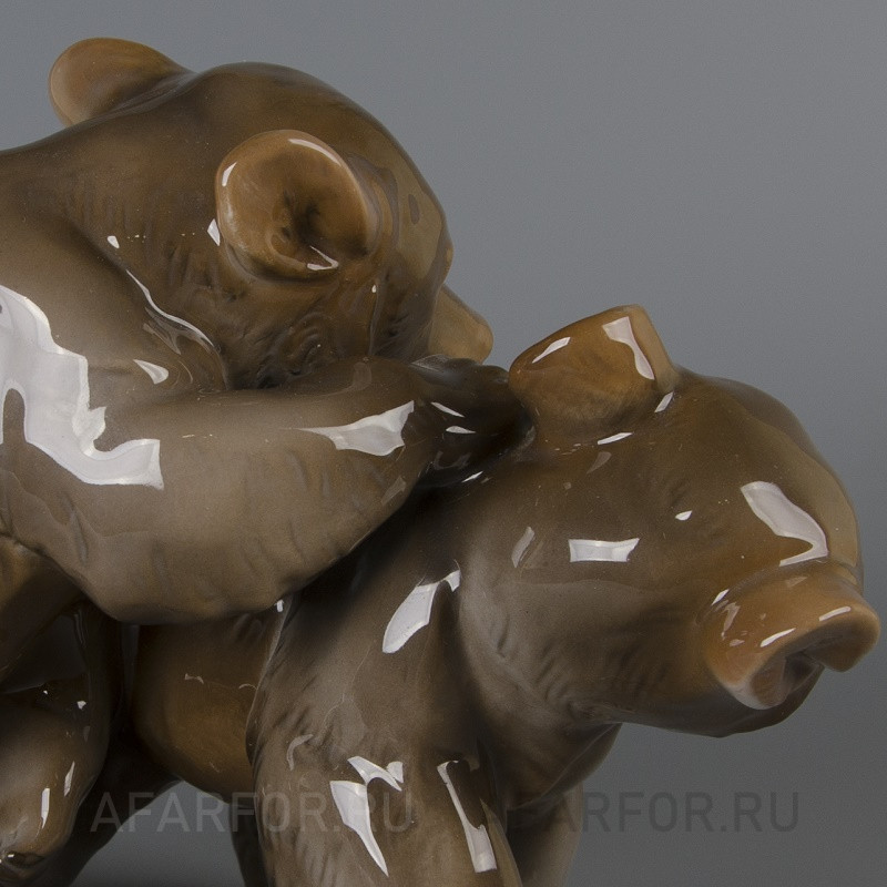 Фарфоровая статуэтка "Играющие медвежата" Rosenthal Германия