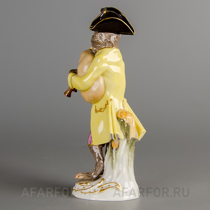 Фарфоровая статуэтка "Обезьяний оркестр. Волынщик" Meissen Германия