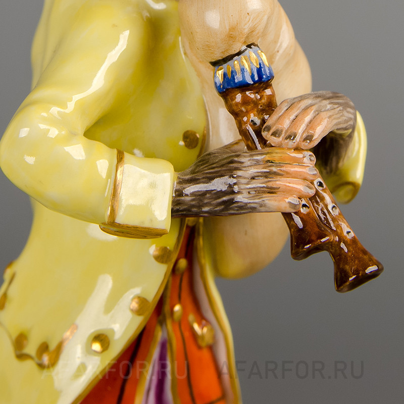 Фарфоровая статуэтка "Обезьяний оркестр. Волынщик" Meissen Германия