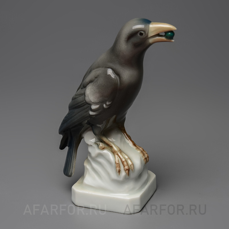 Фарфоровая статуэтка «Ворона с ягодой» Karl Ens Германия