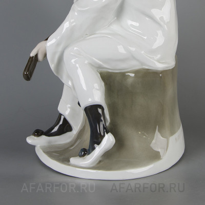 Фарфоровая статуэтка «Пьеро с гитарой и Пуделем» Rosenthal Германия (фото №17775)