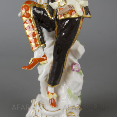 Фарфоровая статуэтка "Арлекин с кружкой" Meissen Германия (арт. 1844-2, фото №17813)