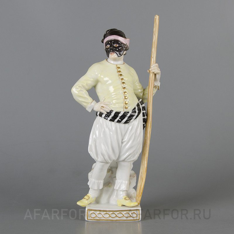Антикварная статуэтка из фарфора «Гондольер» Meissen Германия (арт. 1875-2), украшение интерьера в классическом стиле.