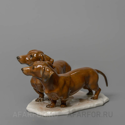 Фарфоровая статуэтка "Милые таксы" Rosenthal Германия