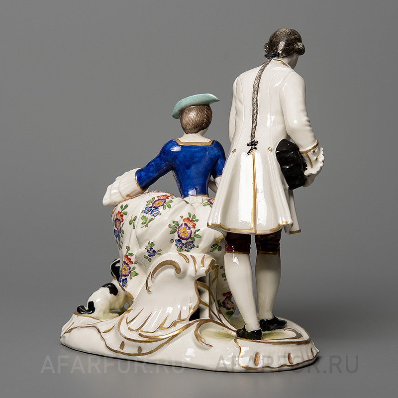 Фарфоровая статуэтка «Дама и Кавалер» Nymphenburg Германия