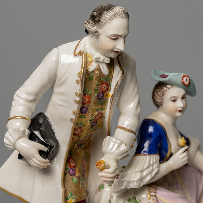 Фарфоровая статуэтка "Дама и Кавалер" Nymphenburg Германия (фото №18764)