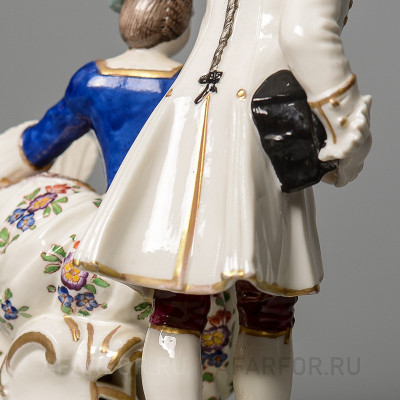 Фарфоровая статуэтка "Дама и Кавалер" Nymphenburg Германия (фото №18768)