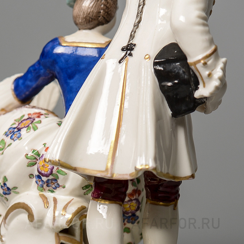 Фарфоровая статуэтка «Дама и Кавалер» Nymphenburg Германия