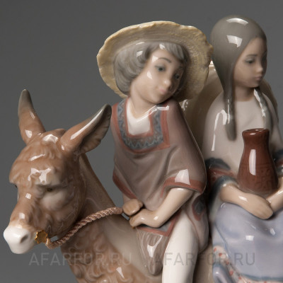 Фарфоровая статуэтка "На ослике" Lladro Испания (фото №18990)