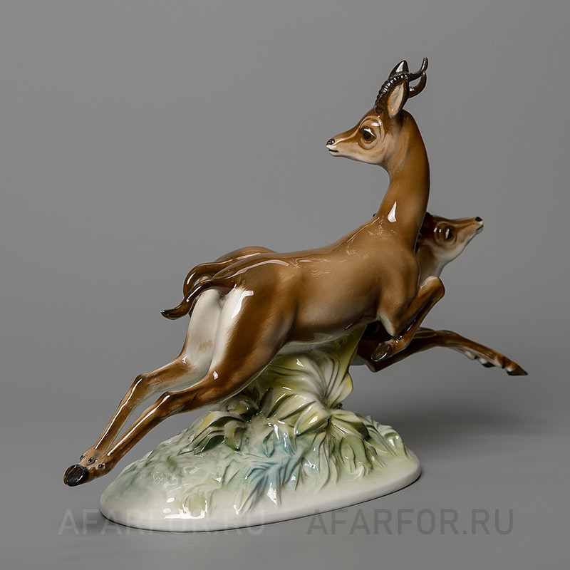 Фарфоровая статуэтка «Бегущие Газели» Rosenthal Германия
