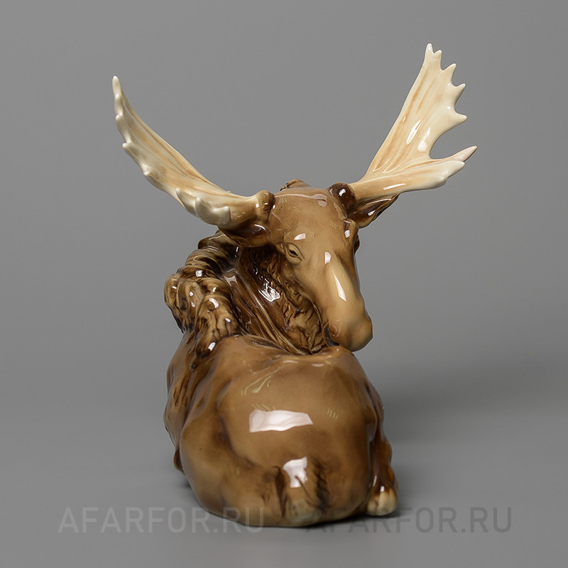 Фарфоровая статуэтка «Отдыхающий лось» Hutschenreuther Германия