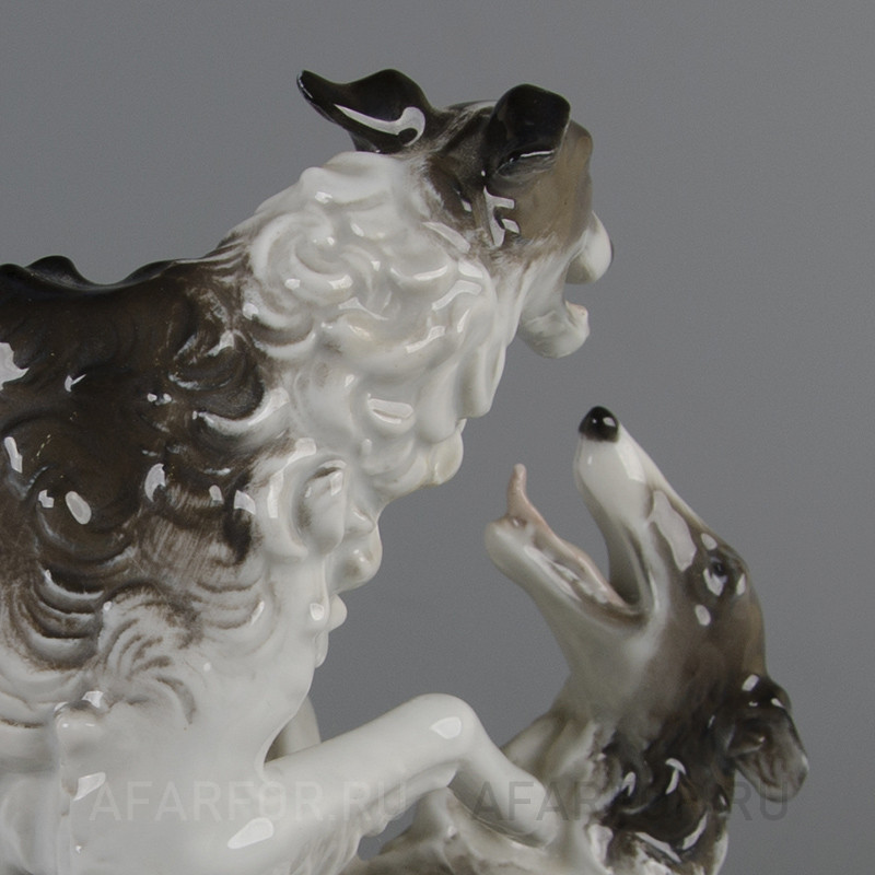 Фарфоровая статуэтка «Играющие Борзые» Rosenthal Германия