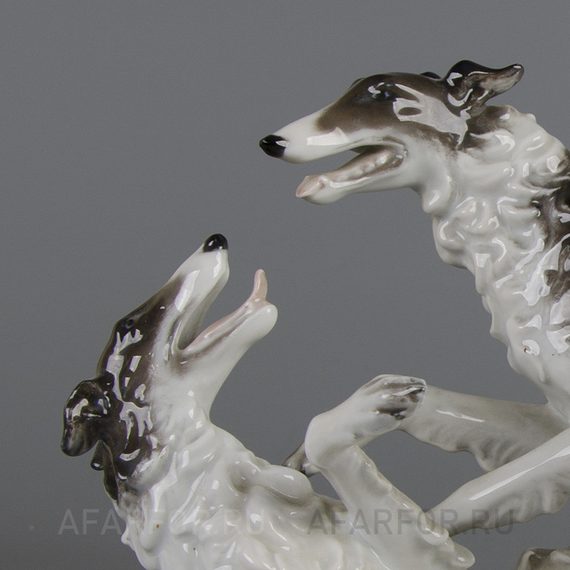 Фарфоровая статуэтка «Играющие Борзые» Rosenthal Германия