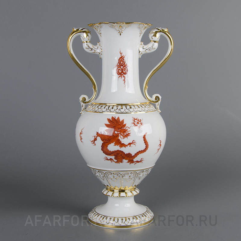 Фарфоровая ваза для цветов «Дракон» Meissen Германия