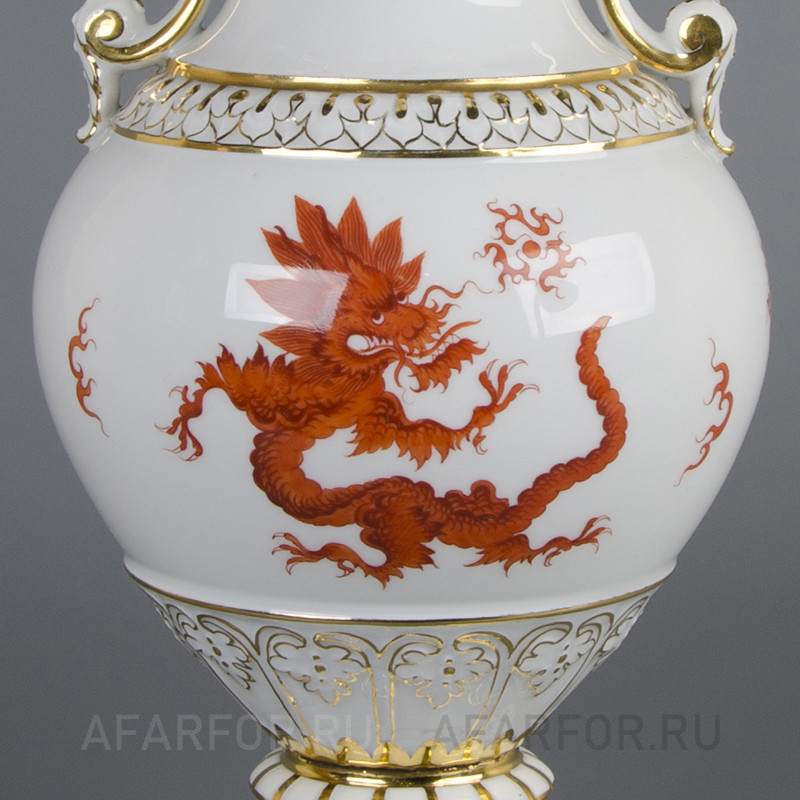 Фарфоровая ваза для цветов «Дракон» Meissen Германия
