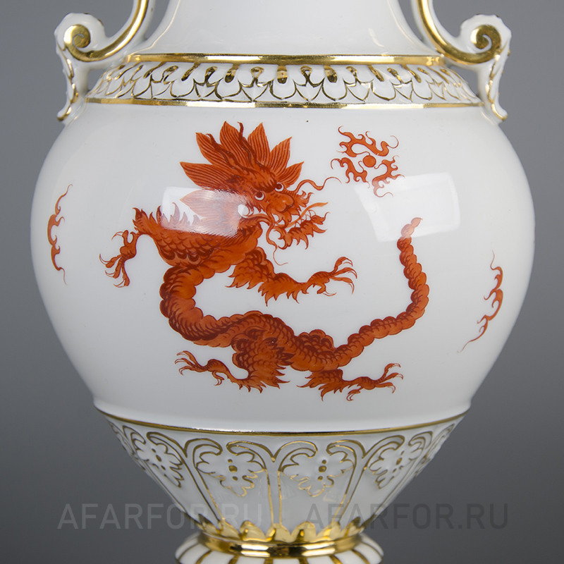 Фарфоровая ваза для цветов «Дракон» Meissen Германия