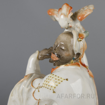 Фарфоровая статуэтка "Мавр с Какаду" Meissen Германия
