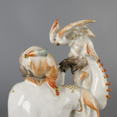 Фарфоровая статуэтка "Мавр с Какаду" Meissen Германия
