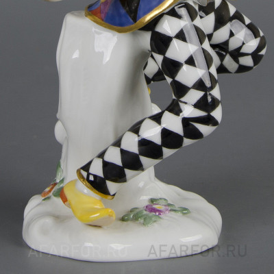 Фарфоровая статуэтка "Арлекин с кружкой" Meissen Германия (арт. 1400-2, фото №21815)