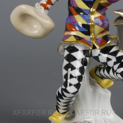 Фарфоровая статуэтка "Арлекин с кружкой" Meissen Германия (арт. 1400-2, фото №21816)