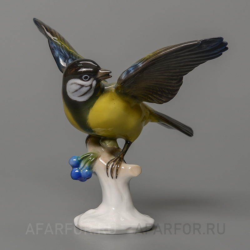 Винтажная статуэтка из фарфора «Птичка синичка», Rosenthal, Германия (арт. 2100-3)