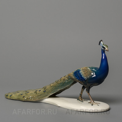 Редкая фарфоровая статуэтка «Павлин» Rosenthal Германия (арт. 2106-3), предмет с коллекционной ценностью.