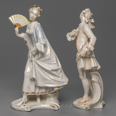 Фарфоровые статуэтки "Дама и Кавалер" Rosenthal Германия (арт. 332-3, фото №22664)