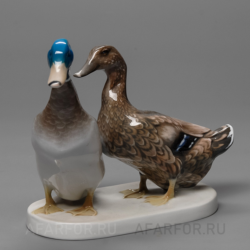 Редкая статуэтка из фарфора «Утка и Селезень» Rosenthal Германия (арт. 899-3), для дорогого интерьера.