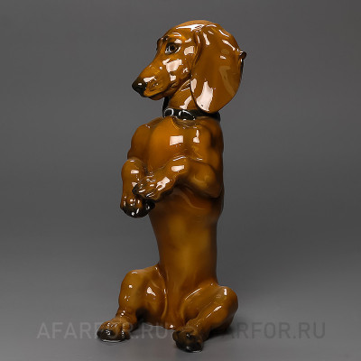 Фарфоровая статуэтка "Такса сидит" Rosenthal Германия (фото №23620)