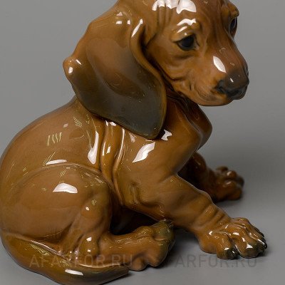 Фарфоровая статуэтка "Щенок таксы" Rosenthal Германия (арт. 2175-3, фото №25183)