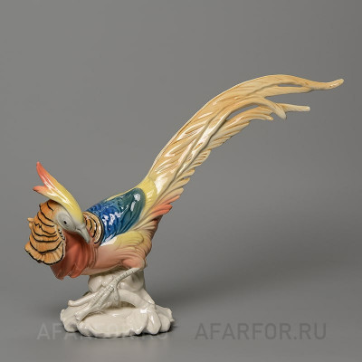 Старинная статуэтка из фарфора «Фазан» Karl Ens, Германия, арт. 2178-3, в подарок коллекционеру.