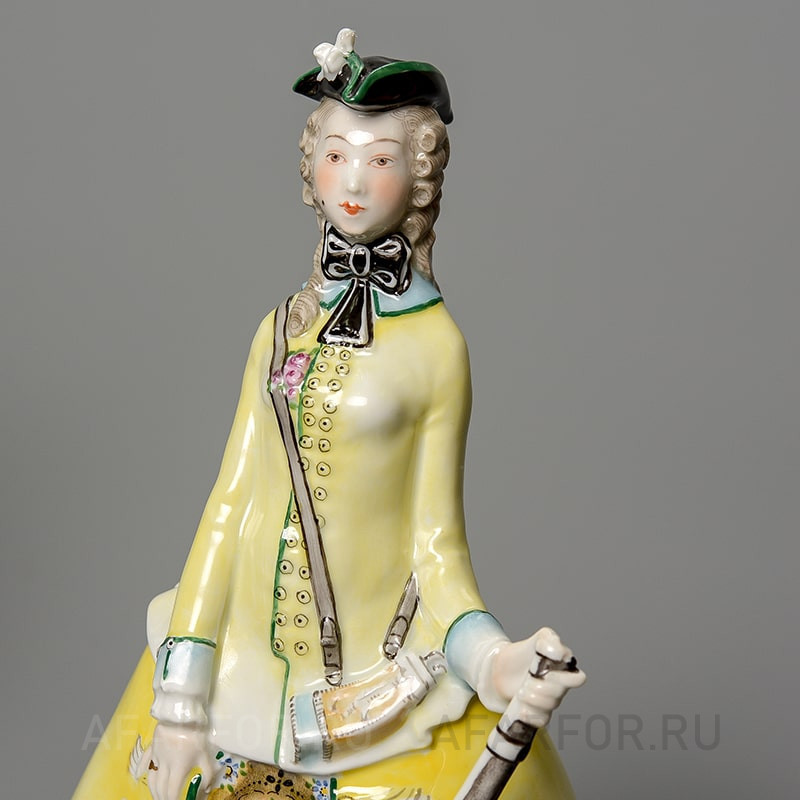 Фарфоровые статуэтки «Карла и Франц на охоте» Aelteste Volkstedter Германия