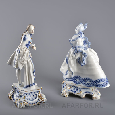 Фарфоровые статуэтки "Галантная пара" Nymphenburg Германия (фото №25345)