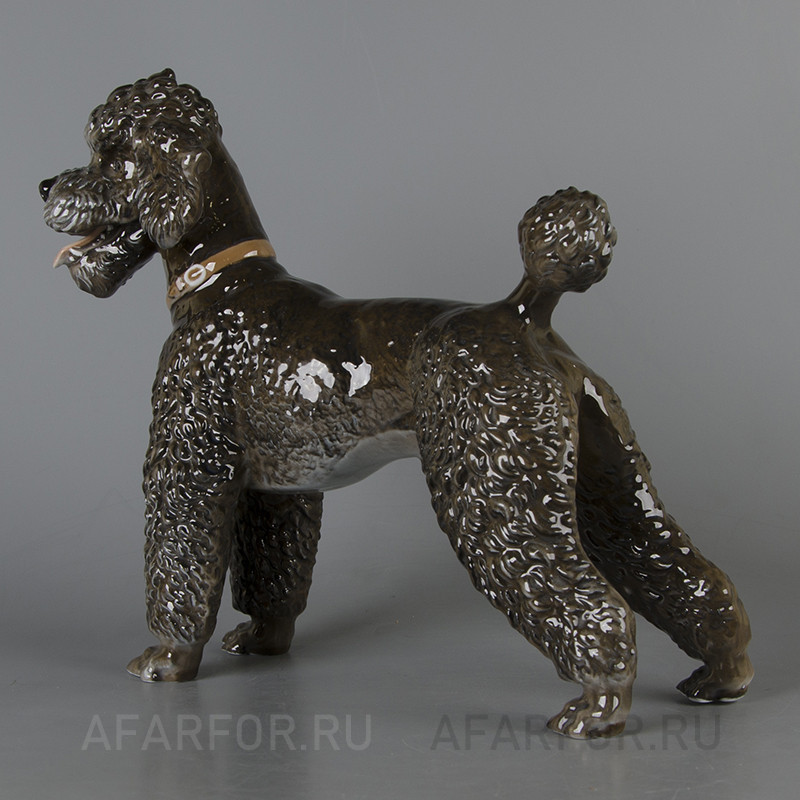 Фарфоровая статуэтка «Чёрный пудель» Rosenthal Германия