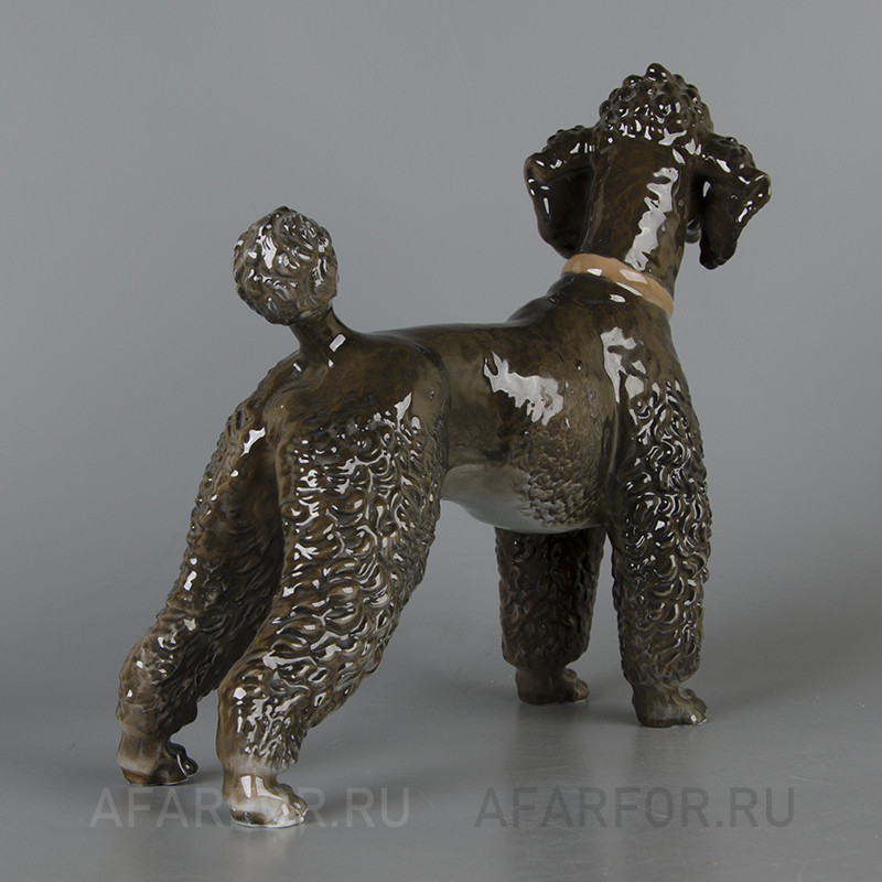 Фарфоровая статуэтка «Чёрный пудель» Rosenthal Германия