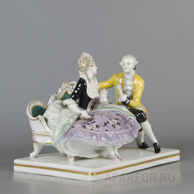 Фарфоровая статуэтка «Душевный разговор» Karl Ens Германия