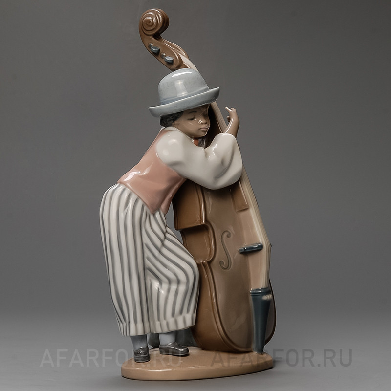 Фарфоровая статуэтка "Джазовый басист" Lladro Испания