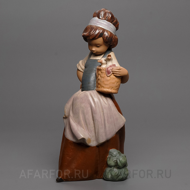 Керамическая статуэтка "Утята в корзинке" Lladro Испания