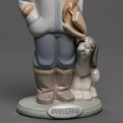 Фарфоровая статуэтка "Зима" Lladro Испания (фото №27008)