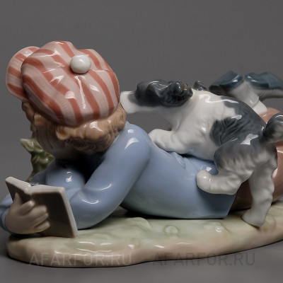 Фарфоровая статуэтка "Прерванный урок" Lladro Испания (фото №27036)