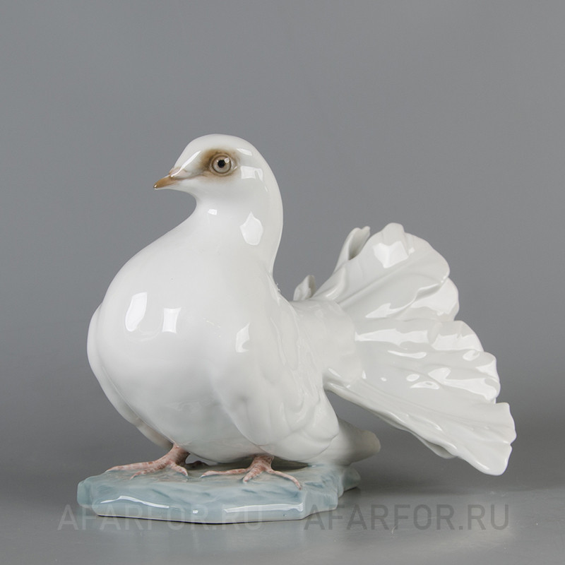 Винтажная статуэтка из фарфора «Белая голубка» Rosenthal Германия (арт. 2219-2), фарфор из Европы и Германии.
