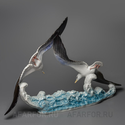 Фарфоровая статуэтка "Чайки над волной" Rosenthal Германия (фото №27135)