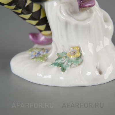 Фарфоровая статуэтка "Арлекин с кружкой" Meissen Германия (арт. 2221-2, фото №27178)