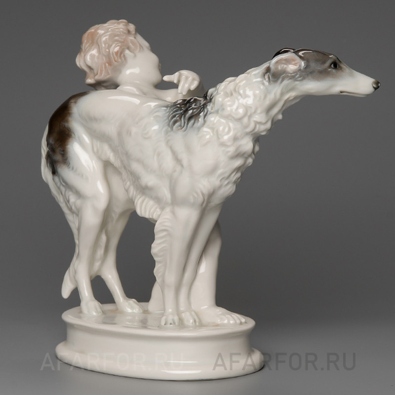 Фарфоровая статуэтка "Мальчик с собакой" Rosenthal Германия